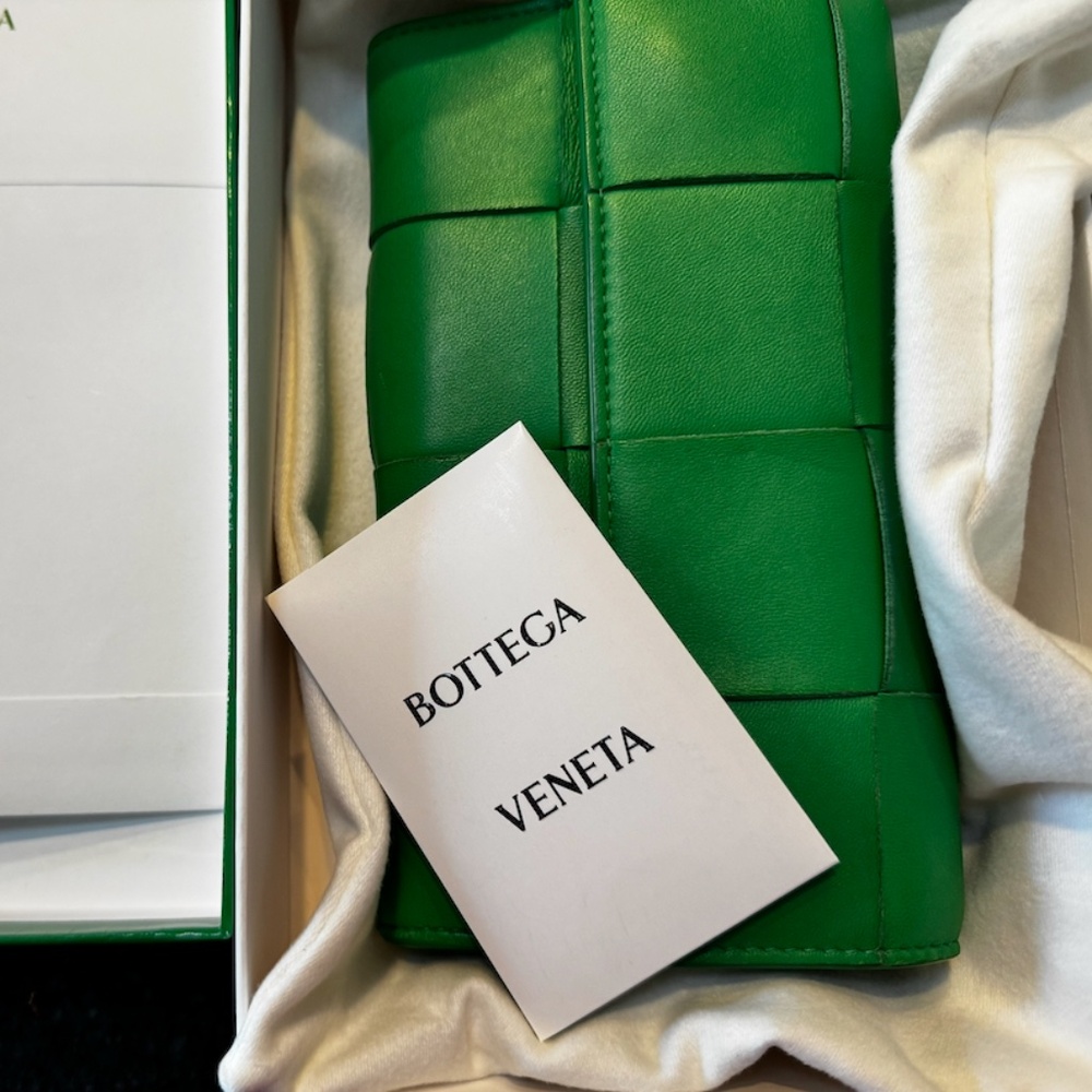 Bottega Veneta Cassete Large Flap Wallet in Parakeet